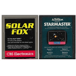 STAR MASTER (Atari 2600, 1982) Tylko Cart, Solar Fox Atari 2600 Tylko Game Cart