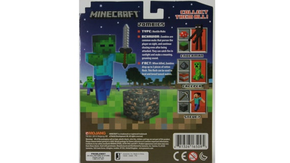 Minecraft Series 1 Zombie Action Figure Overworld 2014 - Etsy