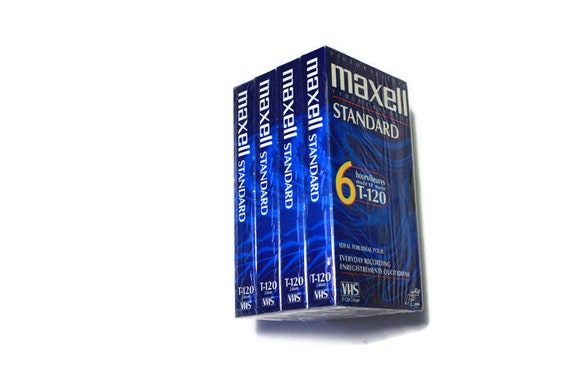 Maxell T-120 Blank VHS Video Cassette Pack of 3 Gx-silver High
