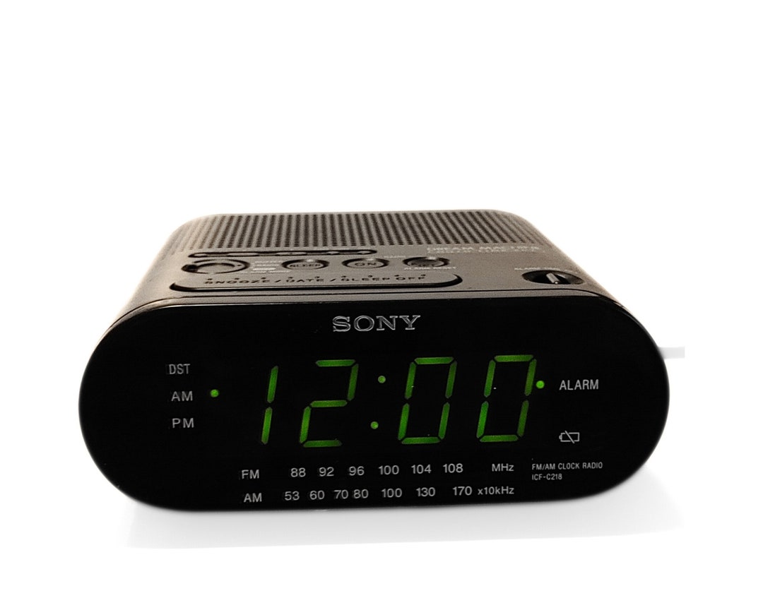 Sony ICFC218 AM/FM Alarm Clock Radio Green Digital Display Etsy