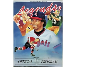 Revista de la Convención Nacional de Coleccionistas de Deportes Leyendas Programa Rod Carew