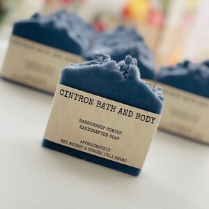 Barbershop Pumice Handcrafted Soap,Homemade Soap, Artisan Soap, Mens Soap, Bulk, Handmade Soap, Moisturizing Soap, Mens Soap, Shaving Soap