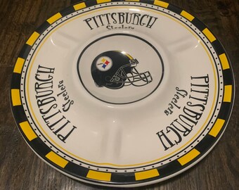 Pittsburgh Steelers Ceramic Chips & Dip Dish