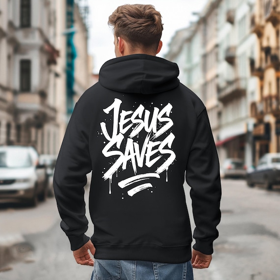 Jesus Saves Christian T-Shirt, Faith Apparel, DTF Print Hoodie