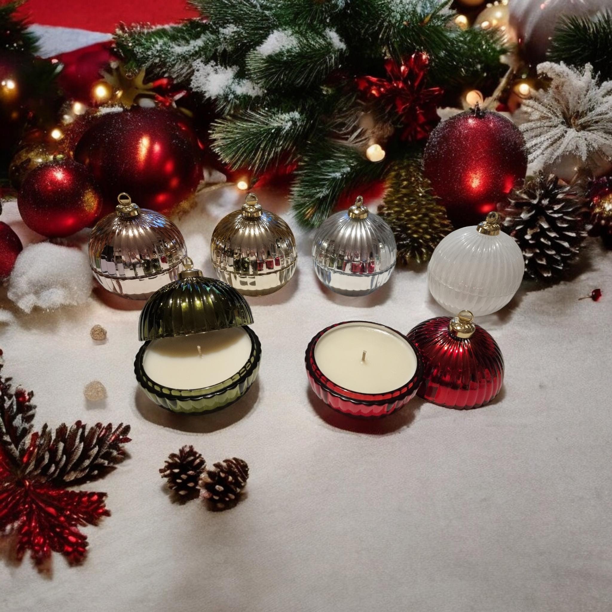 Luxus Christbaumkugel Kerze/Weihnachtskerze/Weihnachtsgeschenk/Christbaumkugel/Perfektes Geschenk/süßes Geschenk/Weihnachten