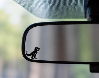 Cute T-Rex Dinosaur Vinyl Decal, Jurassic Animal Sticker for side mirror, rearview mirror, truck SUV and motorcycle mirrors