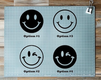 Emoji Smiley Face Decal, Smiley Face Sticker, Happy Face Decal, Smile Decals, Emoji Decal,