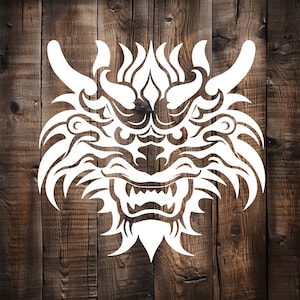 Dragon Head #3 Sticker, Dragon Head #3 Decal, iPad Sticker, Dragon Car Decal, Dragon Laptop Decal, Door / Window Dragon Head #3 Decal