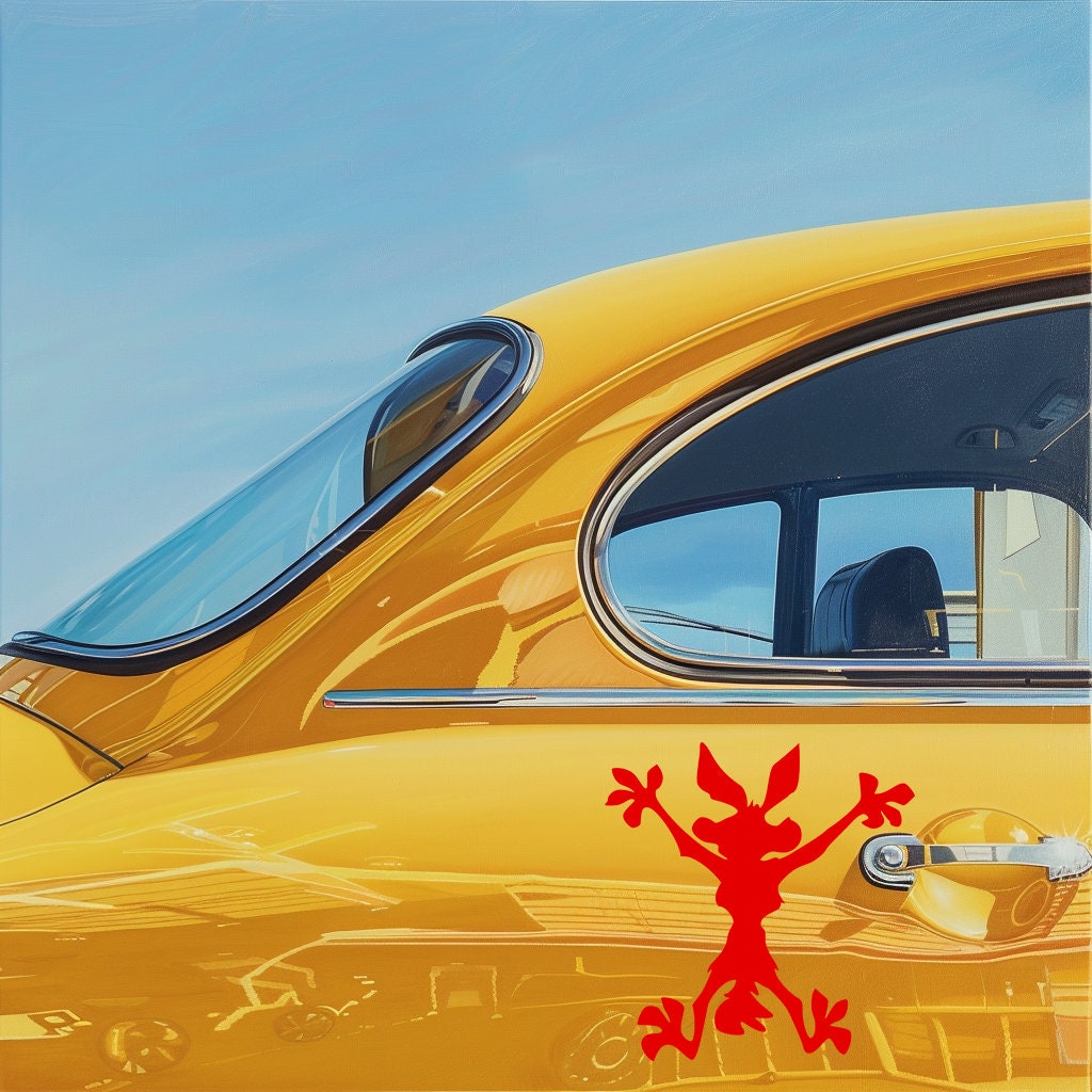 Coyote Splat for Dents Car or Truck Funny Auto Decals for Car Dents