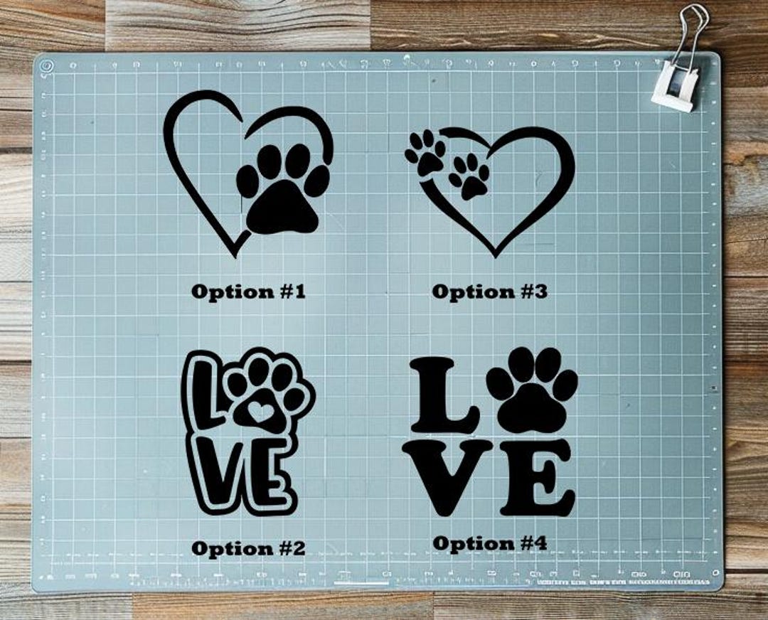 Paw Print Vinyl Decal Sticker | Dog Sticker | Love Dog Sticker | Dog ...