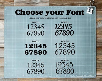Custom Mailbox Address Number Vinyl Decal Stickers