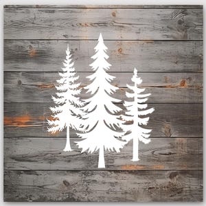 Pine Trees Decal | Adventure Sticker | Group of Three Trees Vinyl Decal | Pine Tree Decal | Evergreen Tree Decal | RV Tree Decal