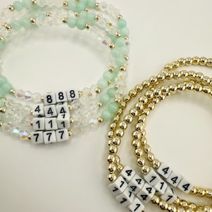 Angel Number Bracelet Yoga Teacher Gift for Manifesting Numerology Jewelry Astrology Accessories