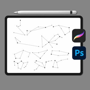 Bayer Constellations Procreate-penselen, Procreate-stempels, Photoshop-penselen
