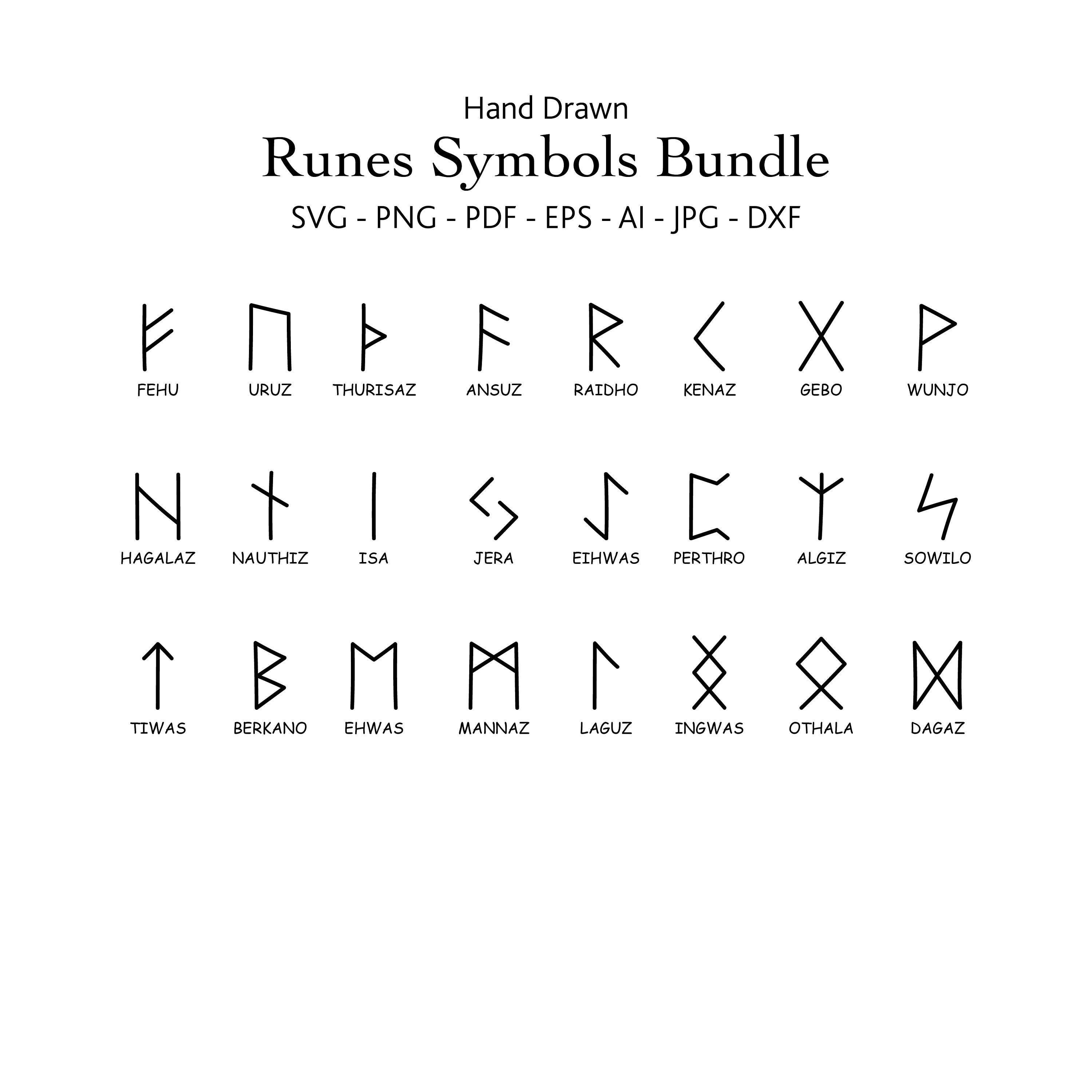Runes Bundle SVG Norse Symbol Clip Art - Etsy