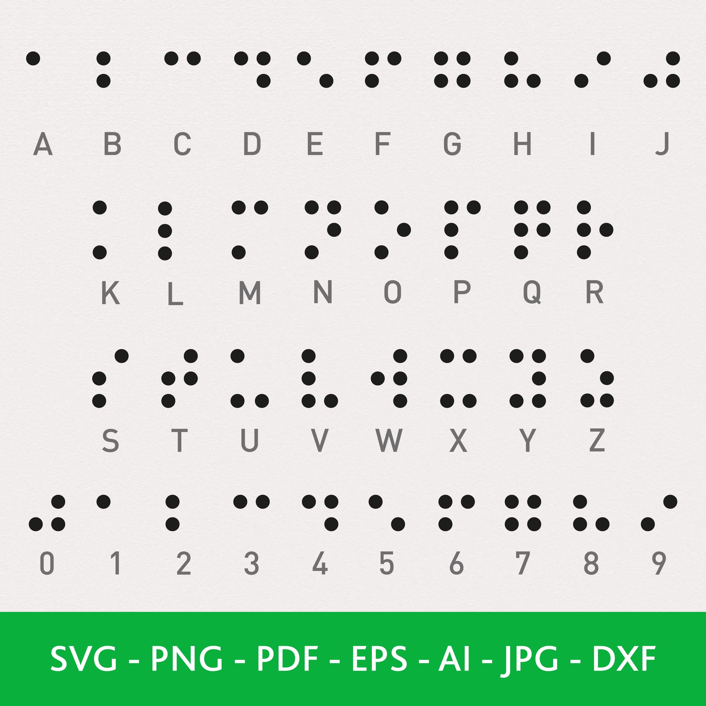 点字アルファベット ベクター文字セット - フォントではありません