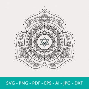 Thymus Chakra Mandala SVG: Higher Heart Sacred Geometry Yoga Meditation (Digital Download)