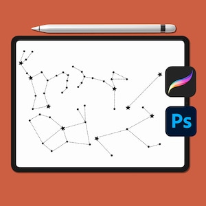 Costellazioni di Orione Pennelli Procreate, Timbri Procreate, Pennelli Photoshop
