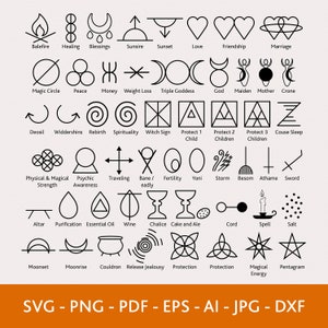 Símbolos Wicca Svg, Símbolos Paganos, Triple Luna, Amistad Svg, Sigilos Wiccanos