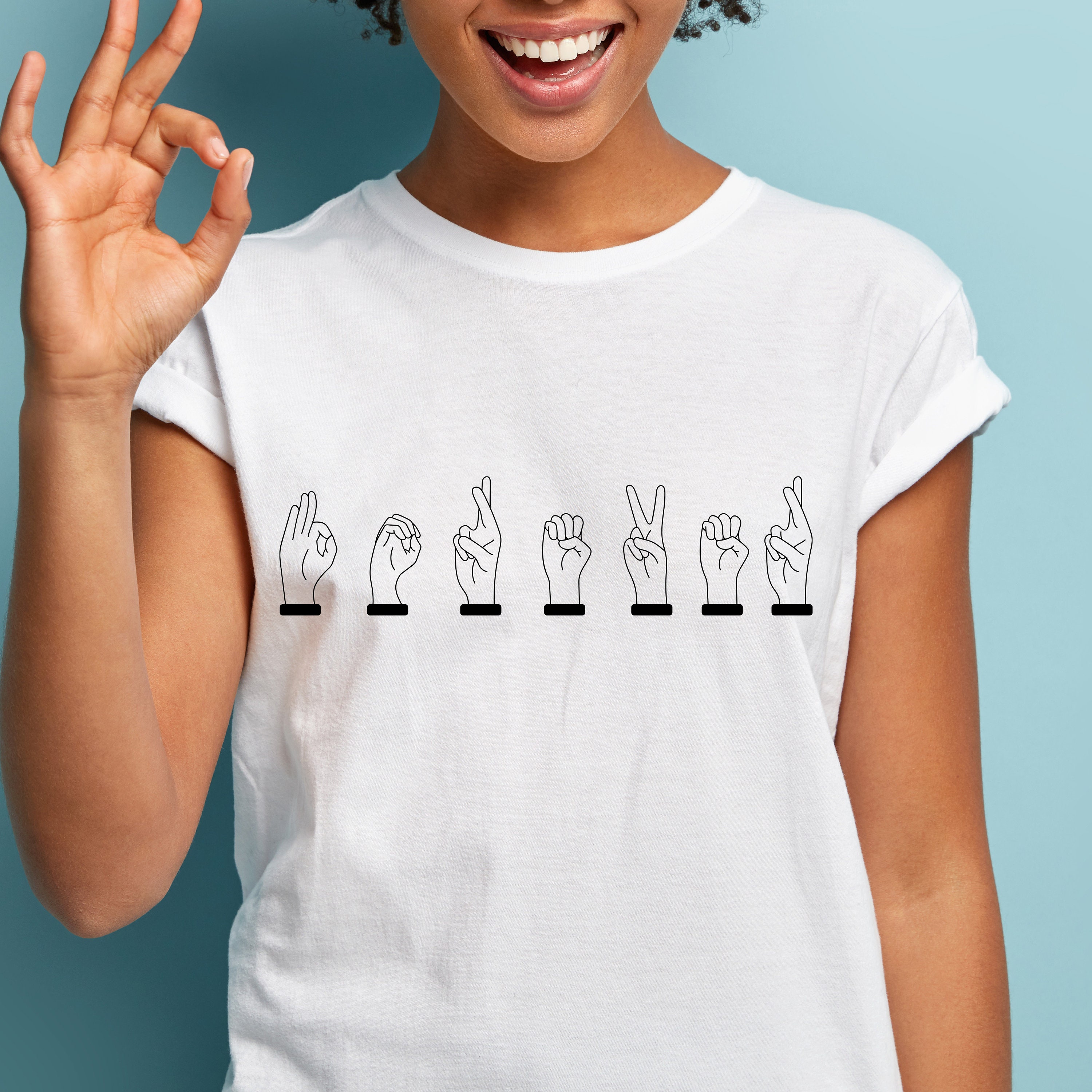 ASL Alphabet SVG American Sign Language Alphabet ASL Numbers - Etsy UK