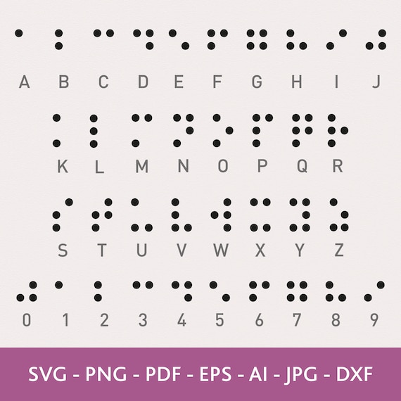 Braille Number Chart Printable Full Page
