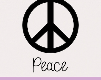 Peace Sign SVG Clipart: Hand Drawn Laser Cut Files (Digital Download)
