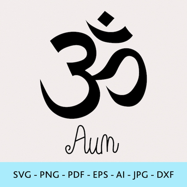 Om Svg, Aum Svg, SVG Files for shirt, PNG Print File, Digital Download, Symbol Vector, Dxf Files for Laser