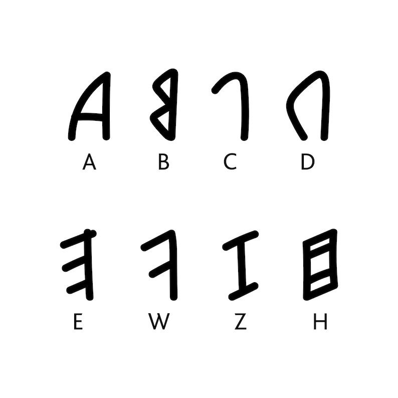 Etruscan Alphabet Svg Cut File Cricut Hand Drawn - Etsy