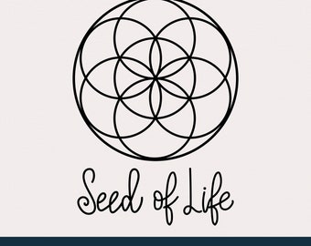 Seed of Life Svg, Sacred Geometry Cut Files, Dxf Files for Laser, Svg Files for Bag, Png Files for Shirt, Cricut Files, Vector Files