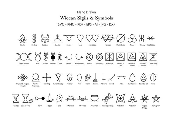 Wiccan Symbol SVG Bundle Witchcraft Svg Wicca Svg 55 OFF