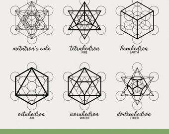 Metatron’s Cube Vector Set: Sacred Geometry Symbol for Cricut (Digital Download)