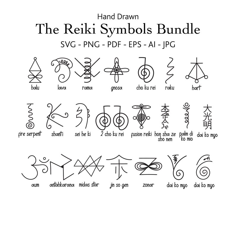 Reiki Symbols Svg Bundle Reiki Cut File Png Etsy