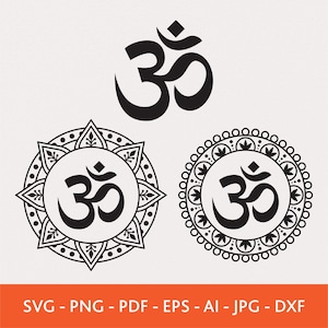 Om (Aum) Symbol Vector Set: Hindu Buddhist Sacred Icon for Yoga (Digital Download)