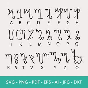 Theban Alphabet Alphabet Vector Letter Set — NOT a Font (No TTF/OTF) (Digital Download)