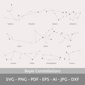 Bayer Constellations Svg-bundel, astrologisch symbool, Bayer-familie