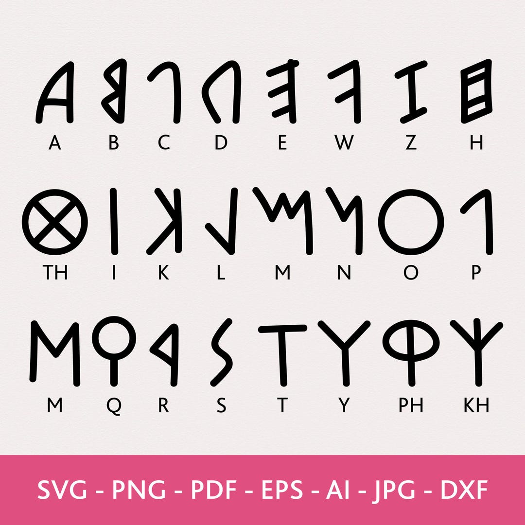 Etruscan Alphabet Alphabet Vector Letter Set — NOT a Font (no TTF/OTF ...