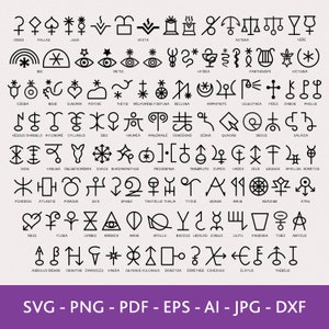 Astrology Astreroid Symbol Svg Bundle, Astrology Sign, Horoscope svg, Zodiac Sign, Planets Symbols, DXF Files for  Laser, SVG for Shirts