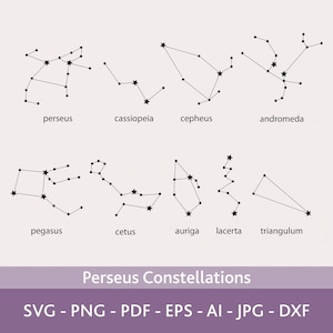 Perseus sterrenbeelden Svg bundel, astrologie symbool, Perseus familie