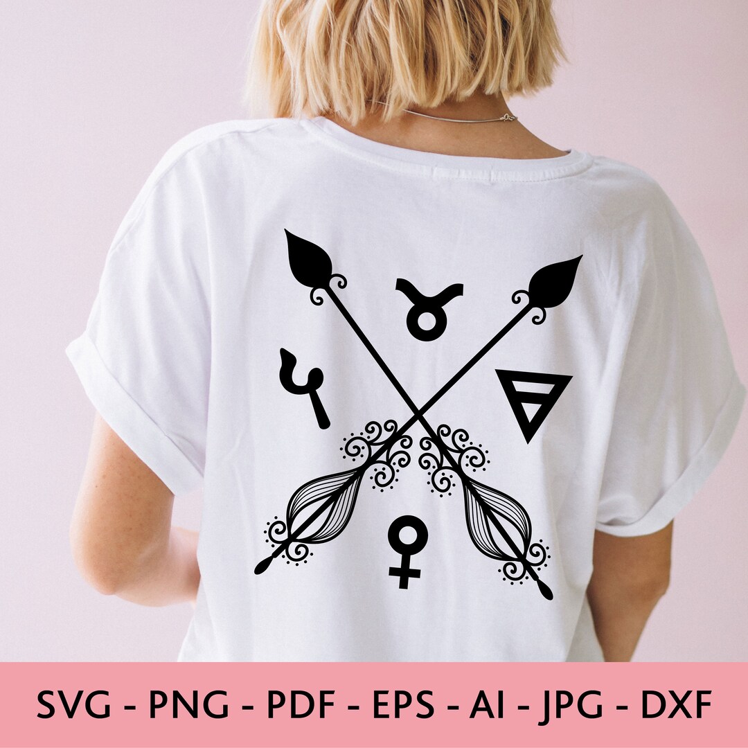Taurus Svg Horoscope SVG Cross Arrow Svg Astrology Png Svg - Etsy UK