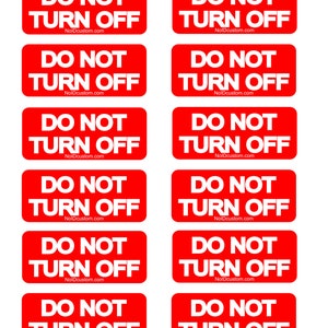 12 x stickers niet uitschakelen | Stickers niet uitschakelen | Schakel het teken niet uit