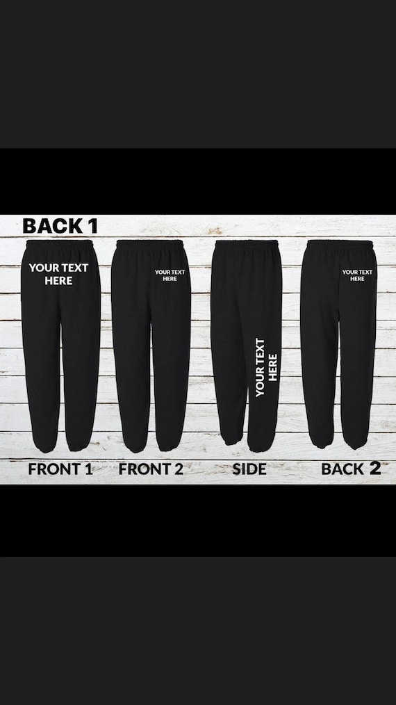 Custom Sweatpants Personalized Text on Sweatpants Etsy UK