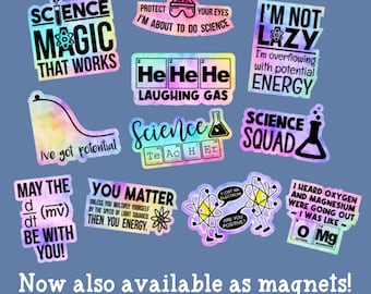 Science Teacher Stickers, Teacher Gifts, Teacher Appreciation Gift, Funny Teacher Sticker, Teacher Magnets, Whiteboard Magnets