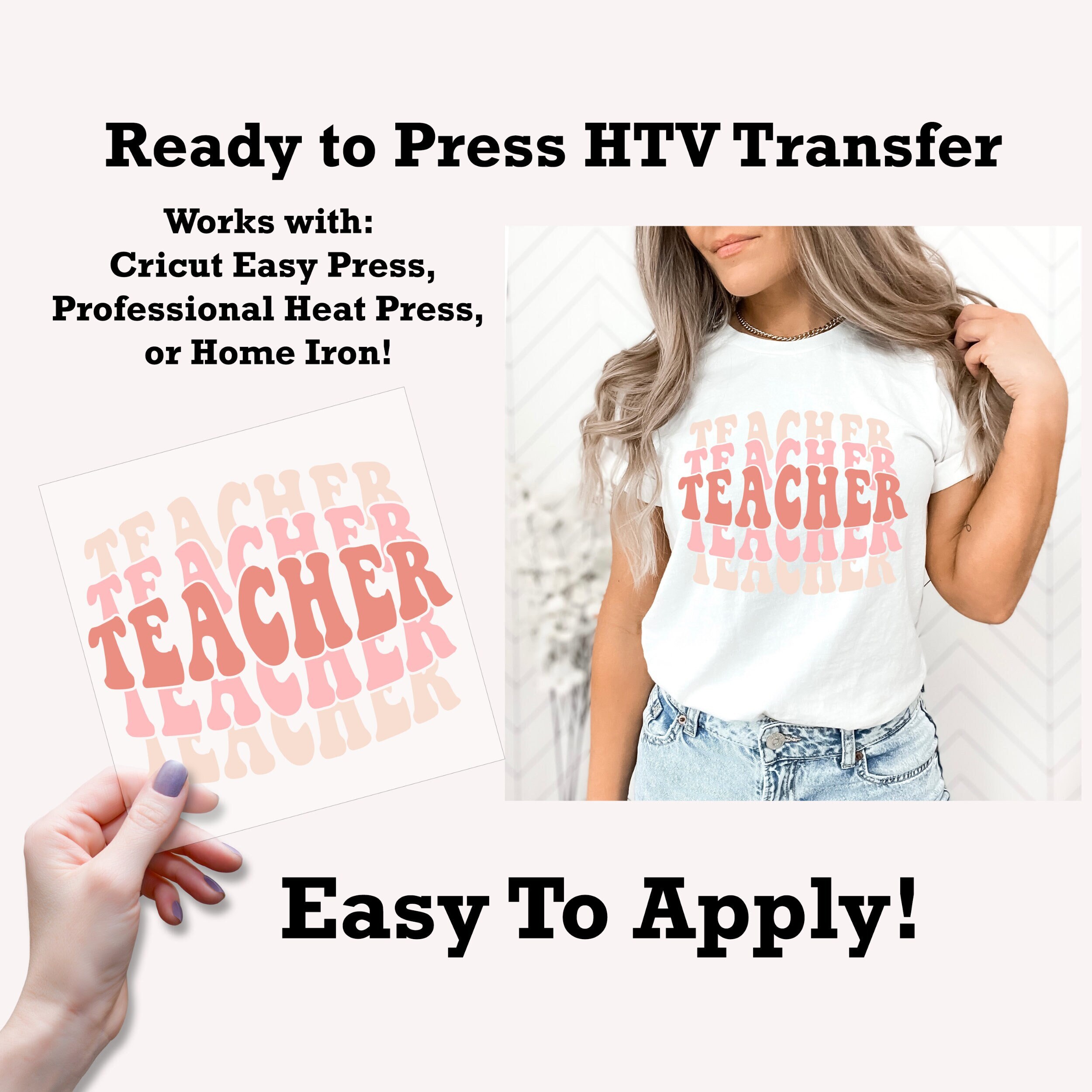 Teacher Iron on Decal HTV Transfer Teacher Iron on Transfer - Etsy