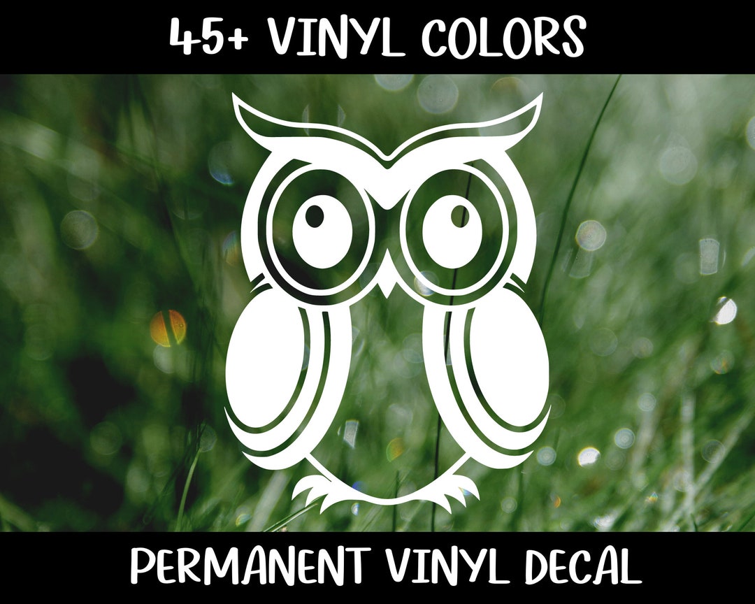 Owl Vinyl Decal, Car Decal, Laptop Decal, Water Bottle Decal, Owl