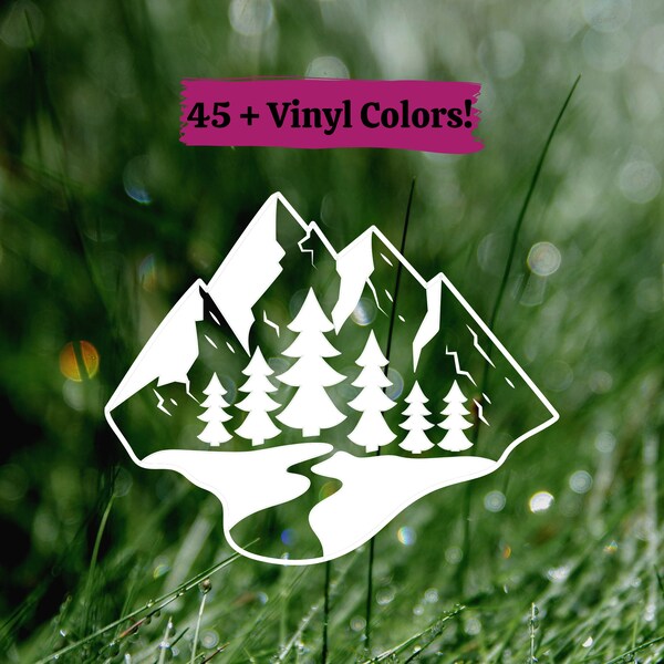 Mountain Car Decal Etsy