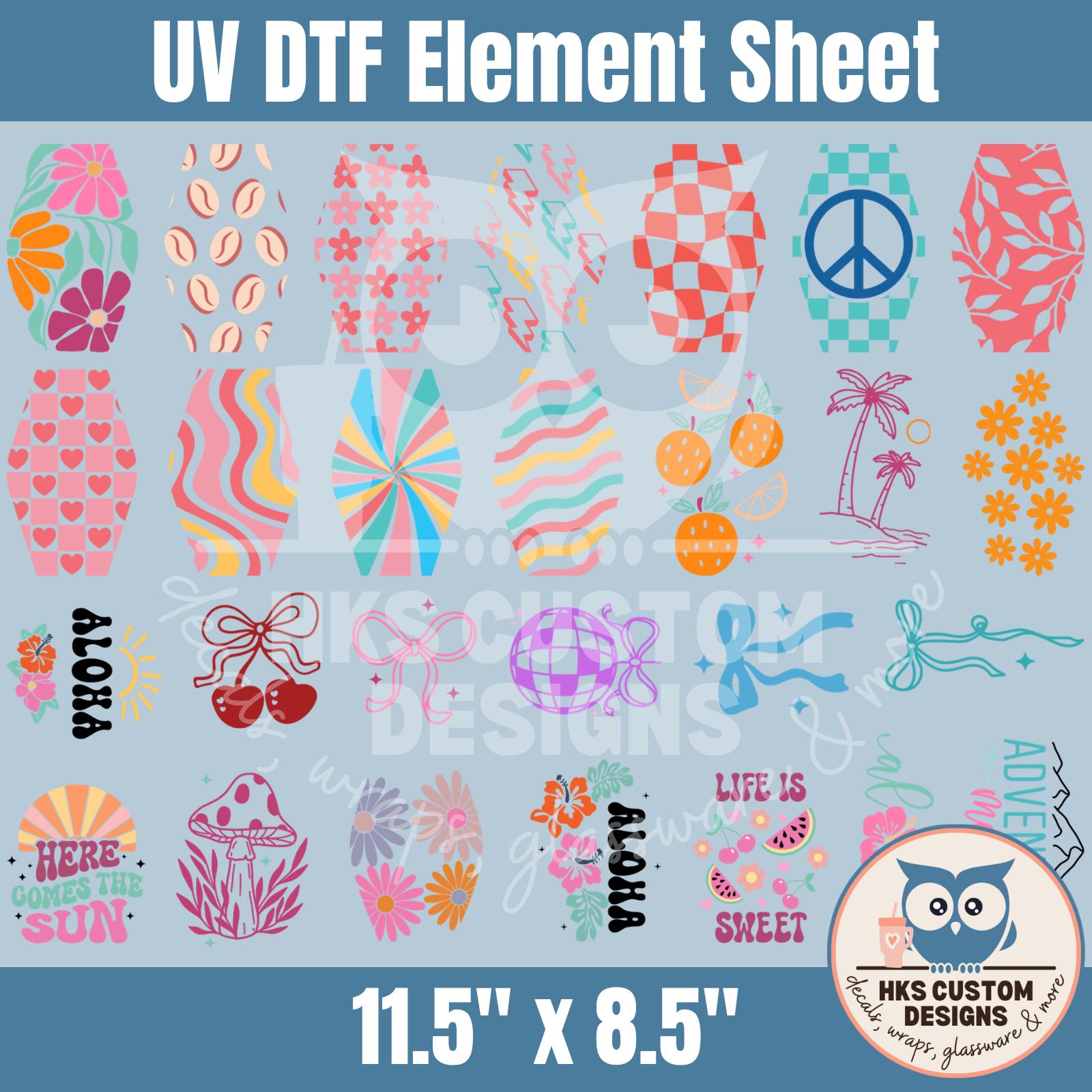 Hotel Keychain Element Sheet, UV DTF, Keychain Stickers, Uv Dtf, UVDTF ...