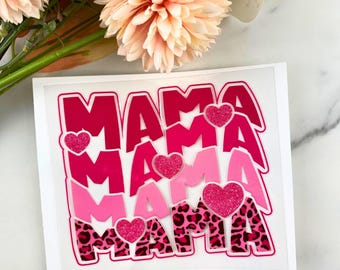 Sticker UV DTF coeurs de maman, autocollant maman, dtf UV, UVDTF, Saint-Valentin, emballages de tasse, sticker verre, papier peint pour gobelet 16 oz