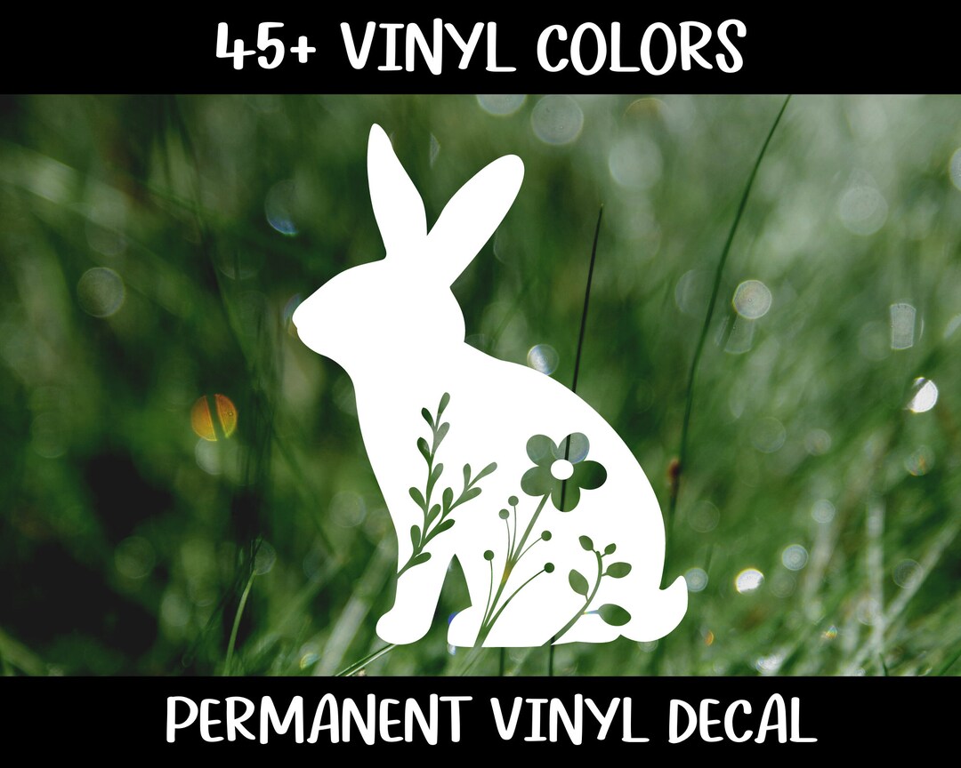 Bunny Vinyl Decal, Car Decal, Laptop Decal, Water Bottle Decal, Bunny