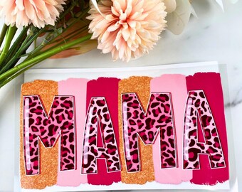 Sticker UV DTF coups de pinceau maman, autocollant maman, dtf UV, UVDTF, Saint-Valentin, emballages de tasse, sticker gobelet, papier d'emballage pour gobelet 16 oz