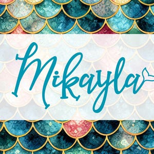 Personalized Name Decal, Mermaid Name Decal, Mermaidcore, Name sticker, Cup Decal, Tumbler Decal, Laptop Decal, Mermaid Sticker